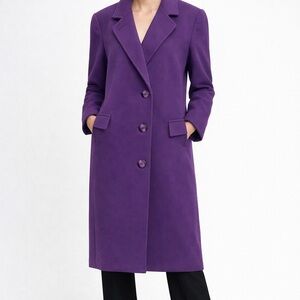 Vintage London Fog Purple Wool Coat Size 18